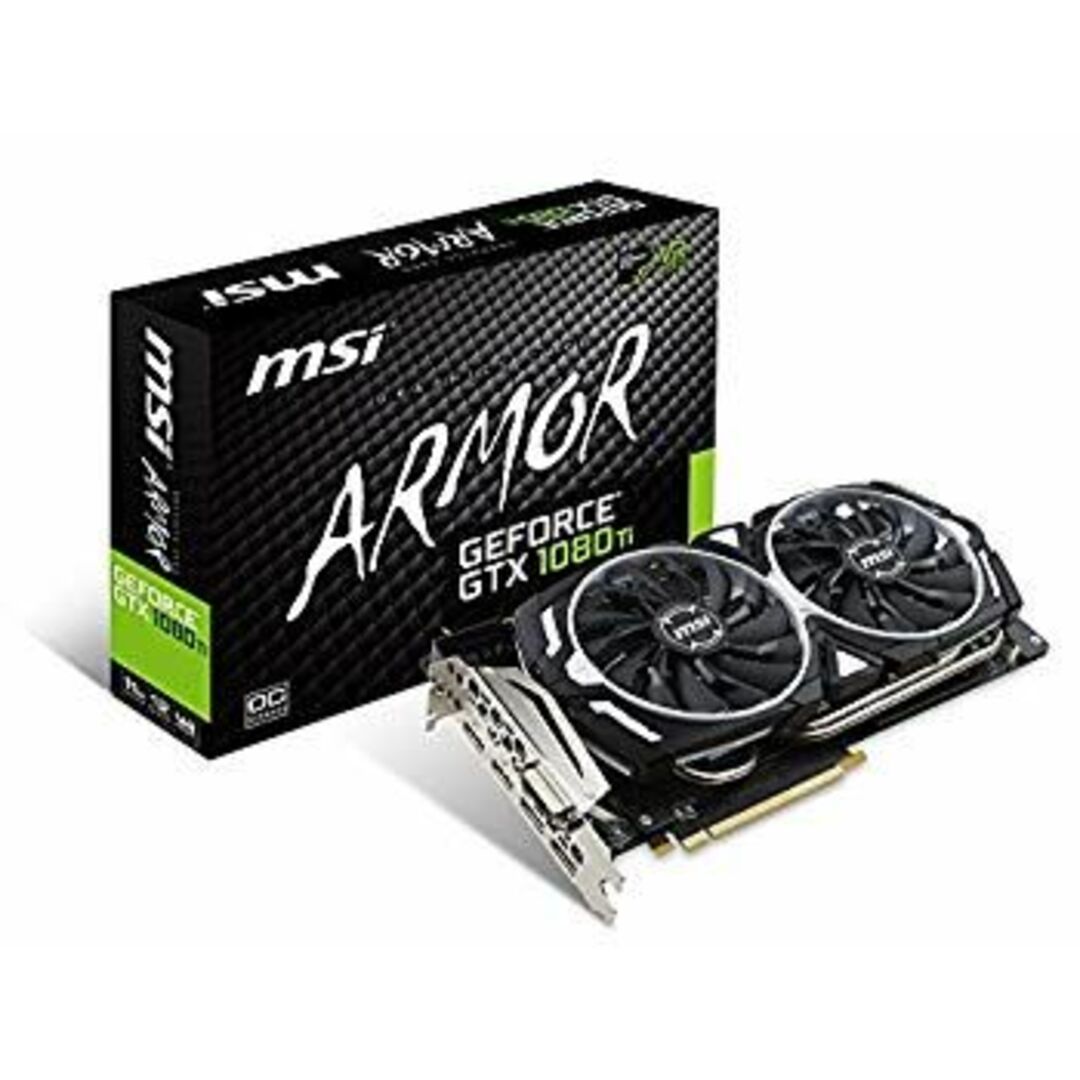 (未使用・未開封品) MSI GeForce GTX 1080 Ti ARMOR 11G OC グラフィックスボード VD6303 wyeba8q スマホ/家電/カメラのPC/タブレット(PCパーツ)の商品写真