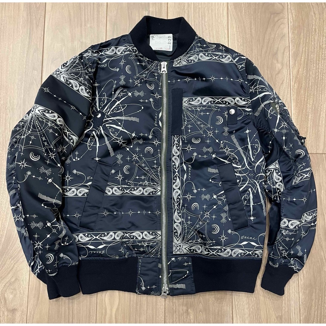 sacai - 定価12万円 sacai dr woo コラボ ma-1 ジャケット sacai - 定価12万円 sacai dr woo コラボ ma-1 ジャケット
