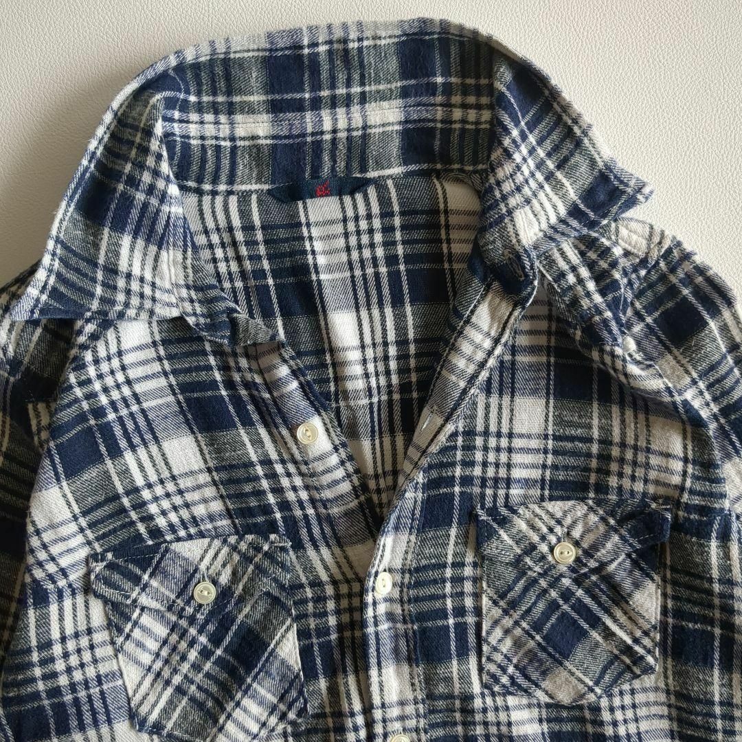 45R - 45R 長袖シャツ ネルコットン チェック柄 R刺繍 45rpm 45R - 45R 長袖シャツ ネルコットン チェック柄 R刺繍 45rpm