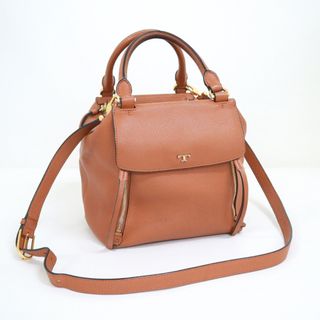 トリーバーチ(Tory Burch)の【TORY BURCH】トリーバーチ ハーフムーンサッチェル ショルダーバッグ ブラウン レザー/kt13916ar(ショルダーバッグ)
