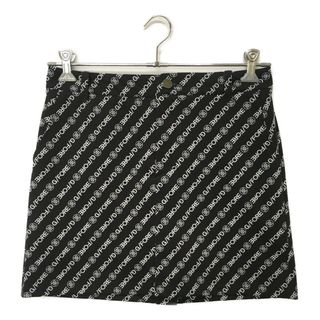 coco 中古 ジーフォア G/FORE レディース スカート 40(L) 黒 一体型インナーパンツ付き　ロゴ総柄