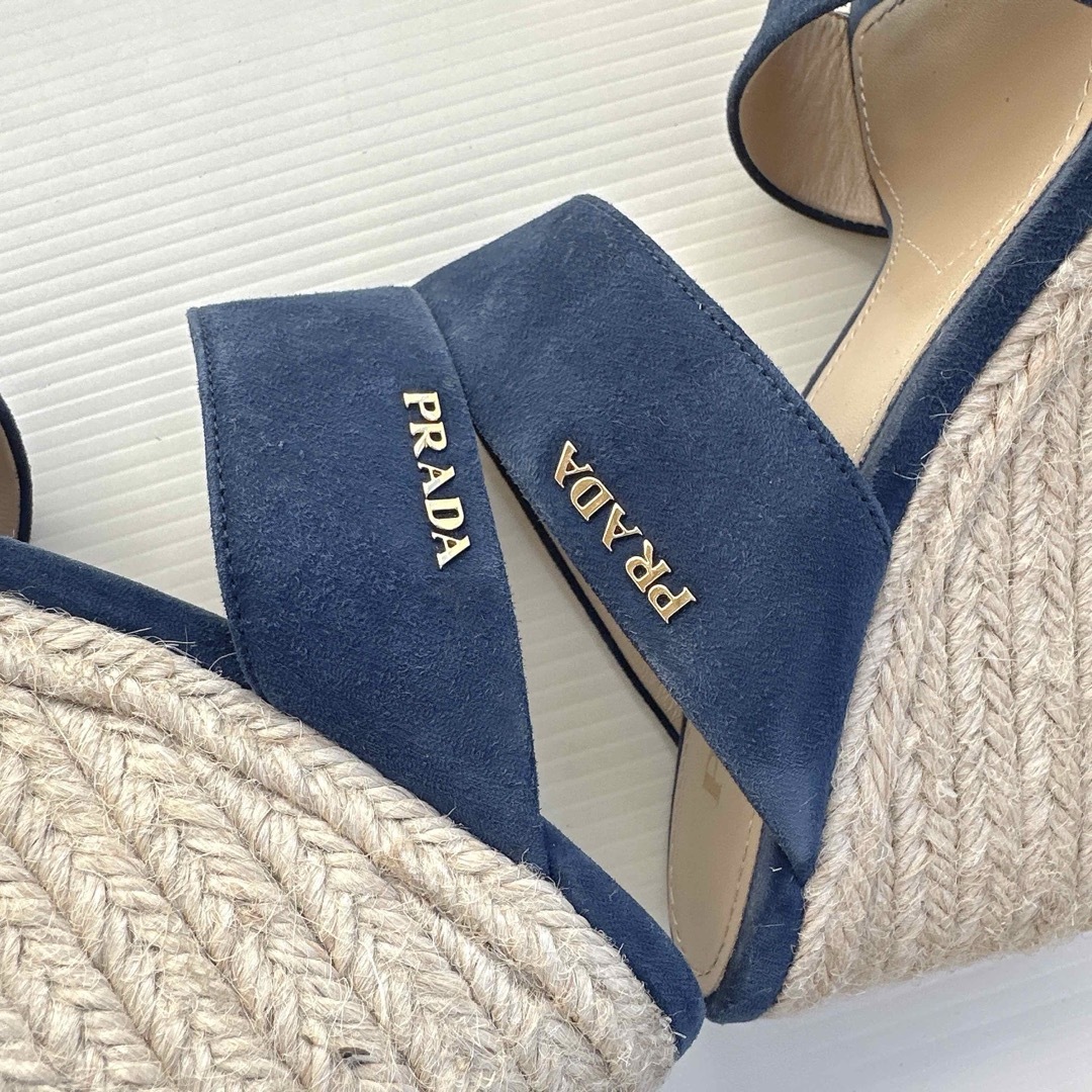 PRADA - PRADA プラダ ウェッジソール エスパドリーユ サンダル PRADA - PRADA プラダ ウェッジソール エスパドリーユ サンダル