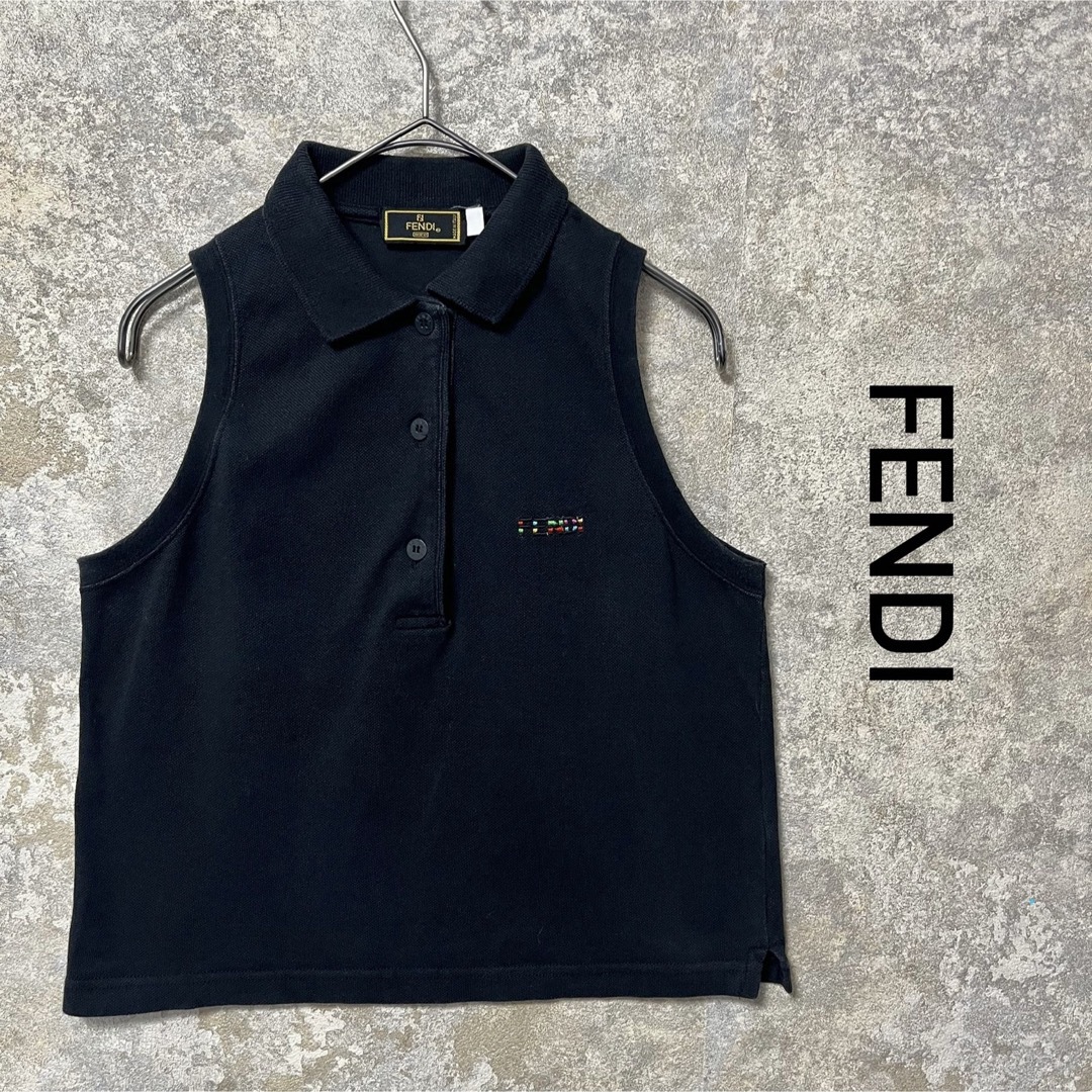 FENDI - FENDI フェンディ ノースリーブ ポロシャツ 子供服 FENDI - FENDI フェンディ ノースリーブ ポロシャツ 子供服