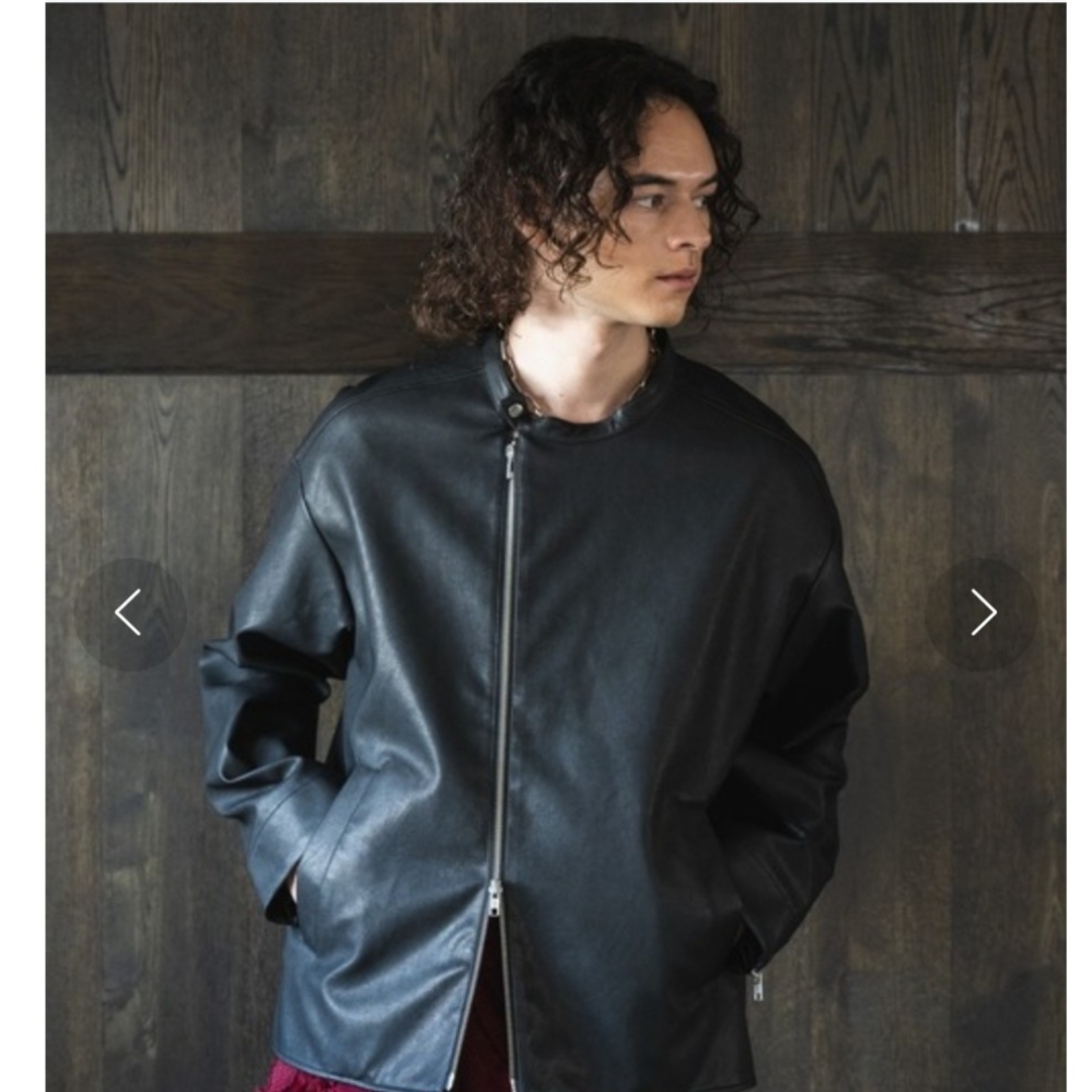 新品】【Casper John】スラッシュジップライダース メンズSサ8 新品】【Casper John】スラッシュジップライダース メンズSサ8
