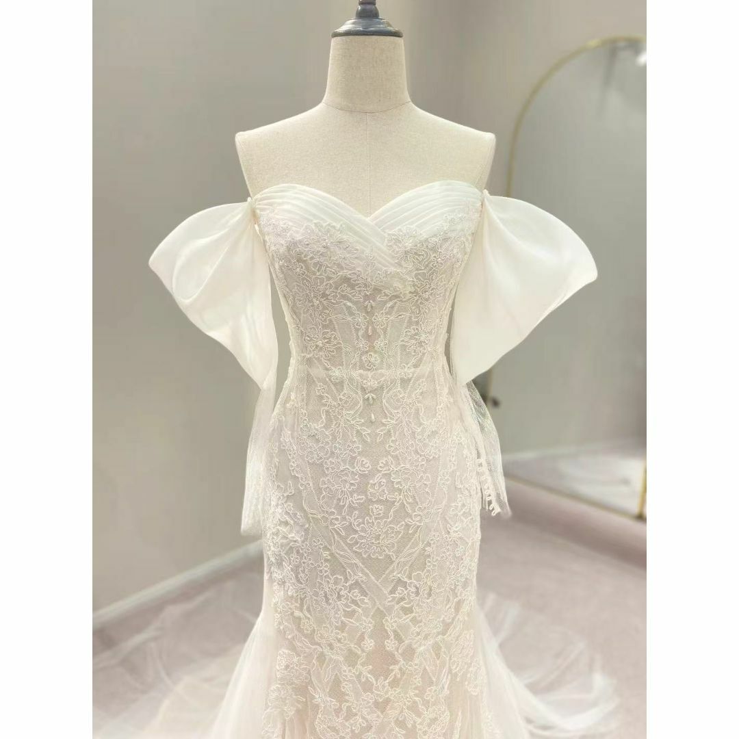 美品!ウェディングドレス 姫袖 取り外し袖 結婚式 ブライダル 美品!ウェディングドレス 姫袖 取り外し袖 結婚式 ブライダル
