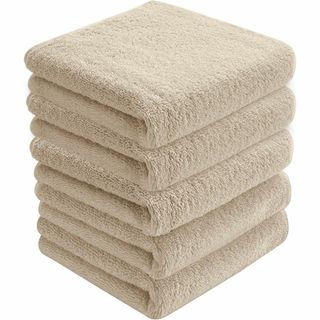 フェイスタオル ホテル仕様 5枚セット キャメル ふかふか 綿100%(タオル/バス用品)