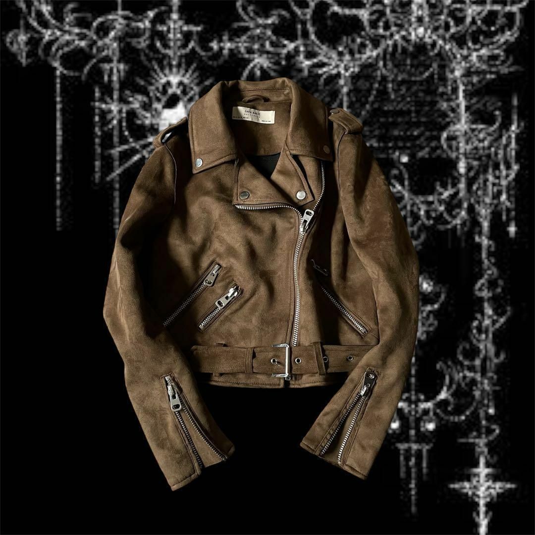 ZARA - archive ZARA スウェード調 ライダースジャケット 短丈 ZARA - archive ZARA スウェード調 ライダースジャケット 短丈