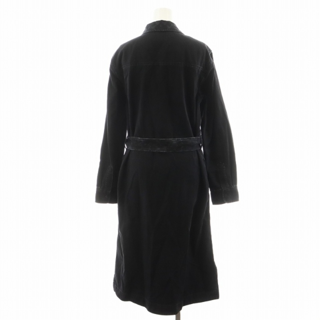 COACH - コーチ デニムシャツワンピース ロング丈 長袖 M 黒 COACH - コーチ デニムシャツワンピース ロング丈 長袖 M 黒