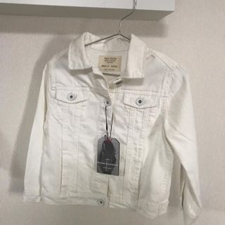 ザラ(ZARA)の【新品】ZARA kids 100-110 白デニムジャケット Gジャン(ジャケット/上着)