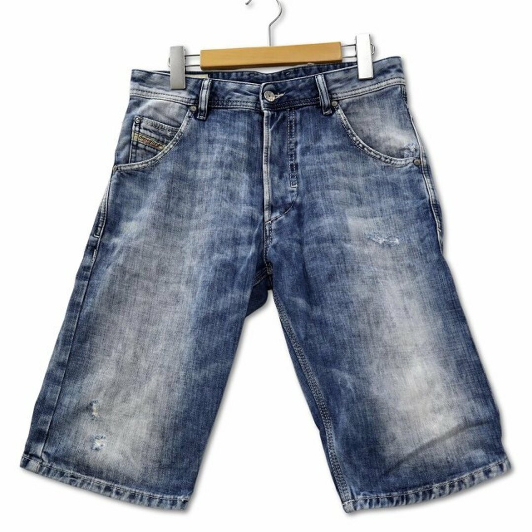 DIESEL - ディーゼル ボタンフライ デニム ハーフパンツ 28 DIESEL - ディーゼル ボタンフライ デニム ハーフパンツ 28