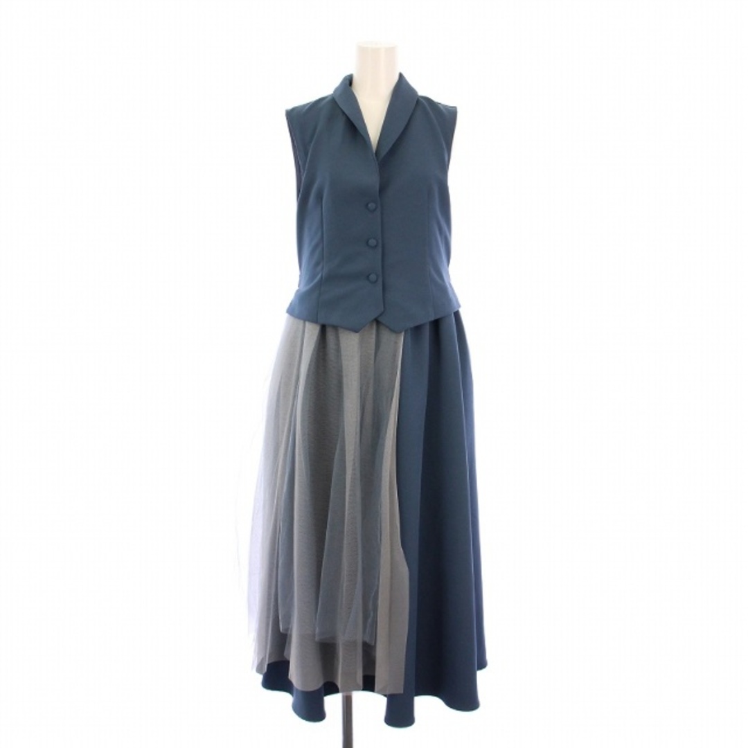 Ameri VINTAGE - アメリヴィンテージ TULLE DOCKING DRESS F Ameri VINTAGE - アメリヴィンテージ TULLE DOCKING DRESS F