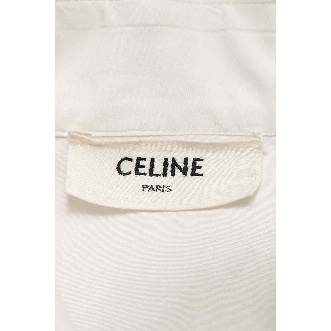 CELINE - セリーヌ 2C837091F クロップド丈ロゴ刺繍長袖シャツ CELINE - セリーヌ 2C837091F クロップド丈ロゴ刺繍長袖シャツ