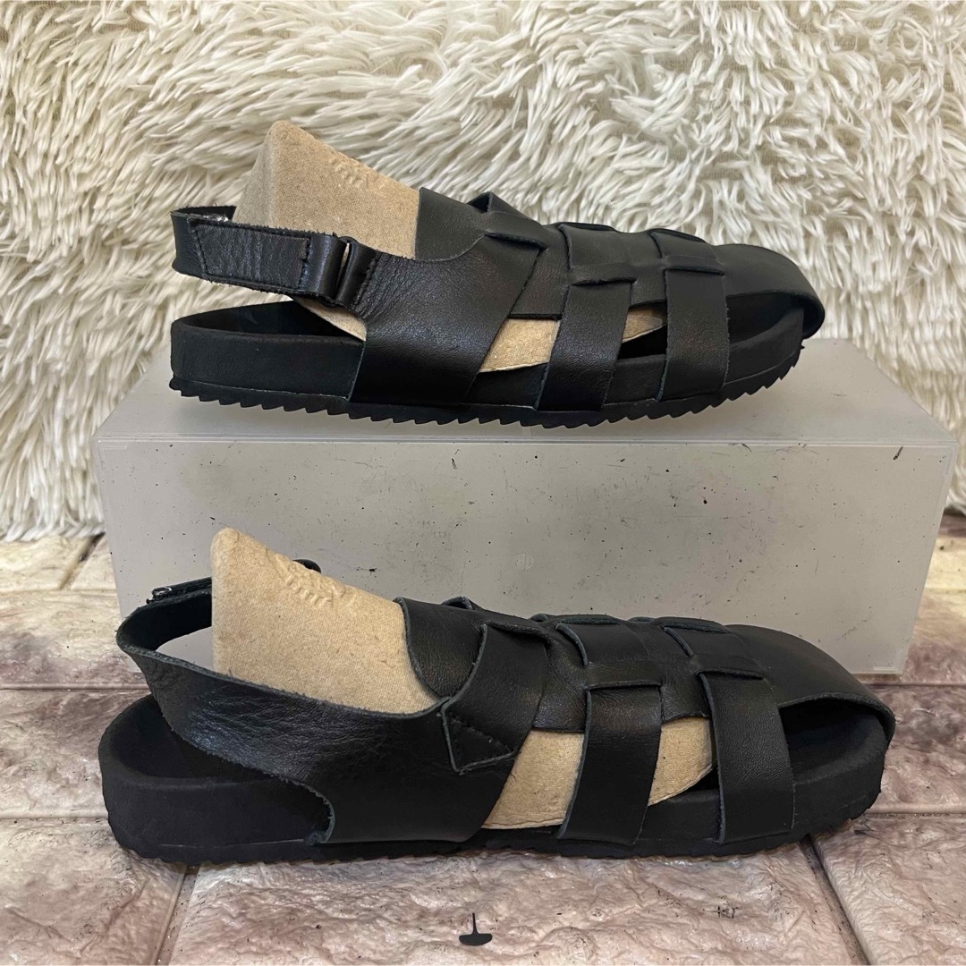 ZARA - ZARA レザーケージ グルカ サンダル バックベルト 24cmの ZARA - ZARA レザーケージ グルカ サンダル バックベルト 24cmの