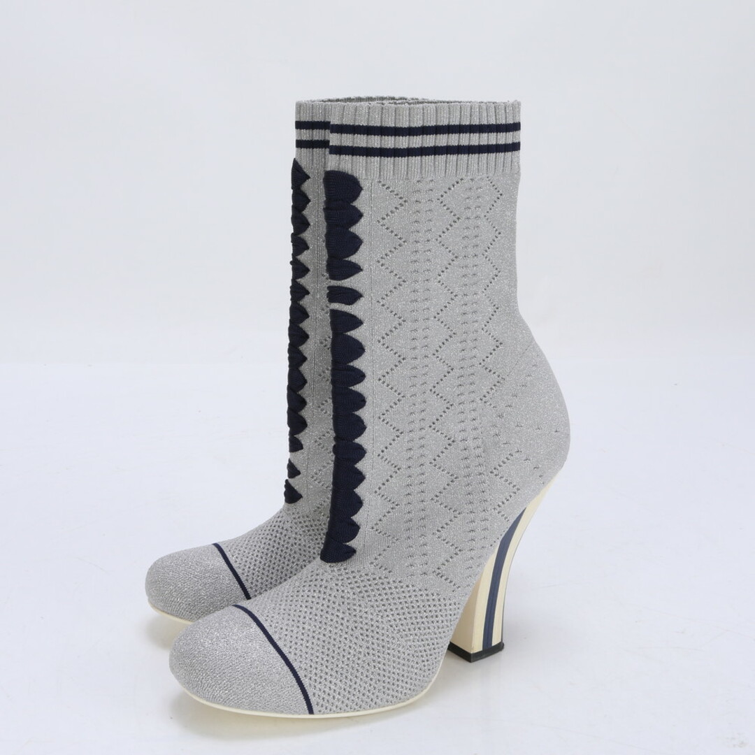 FENDI - 極美品 フェンディ ラメ ニット ソックス ブーツ FENDI - 極美品 フェンディ ラメ ニット ソックス ブーツ
