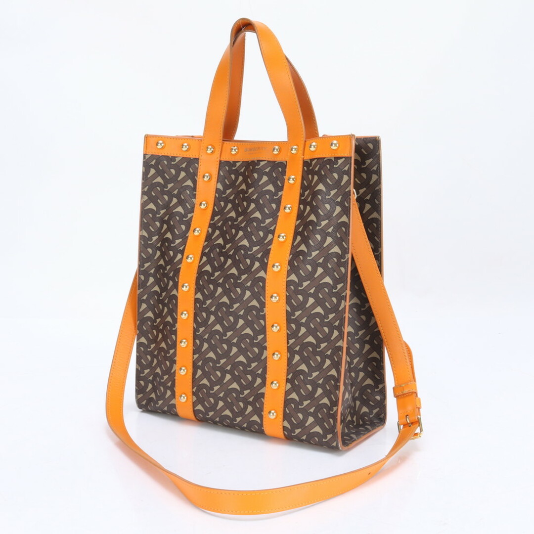 BURBERRY - バーバリー TB モノグラム ゴールド スタッズ レザー BURBERRY - バーバリー TB モノグラム ゴールド スタッズ レザー
