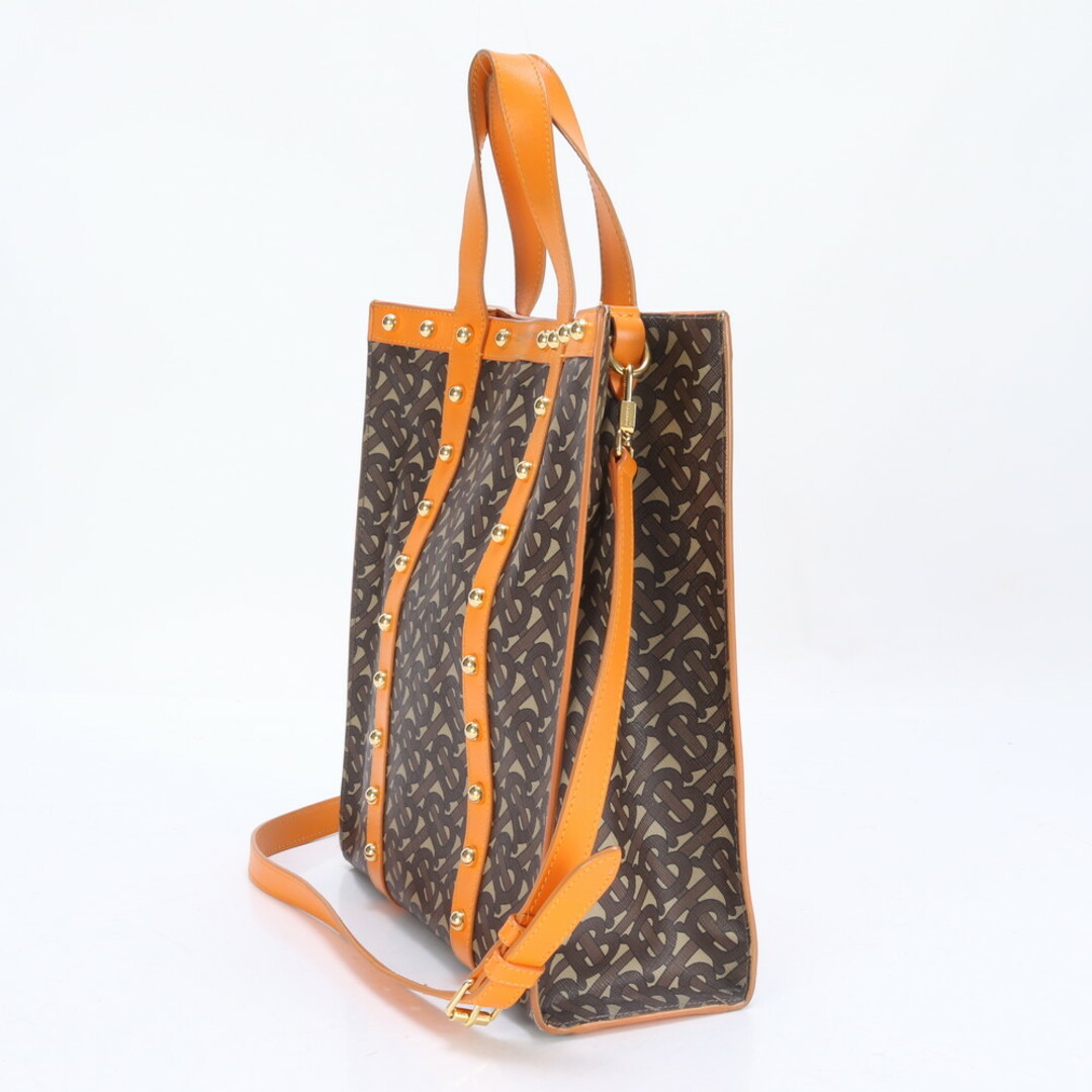 BURBERRY - バーバリー TB モノグラム ゴールド スタッズ レザー BURBERRY - バーバリー TB モノグラム ゴールド スタッズ レザー