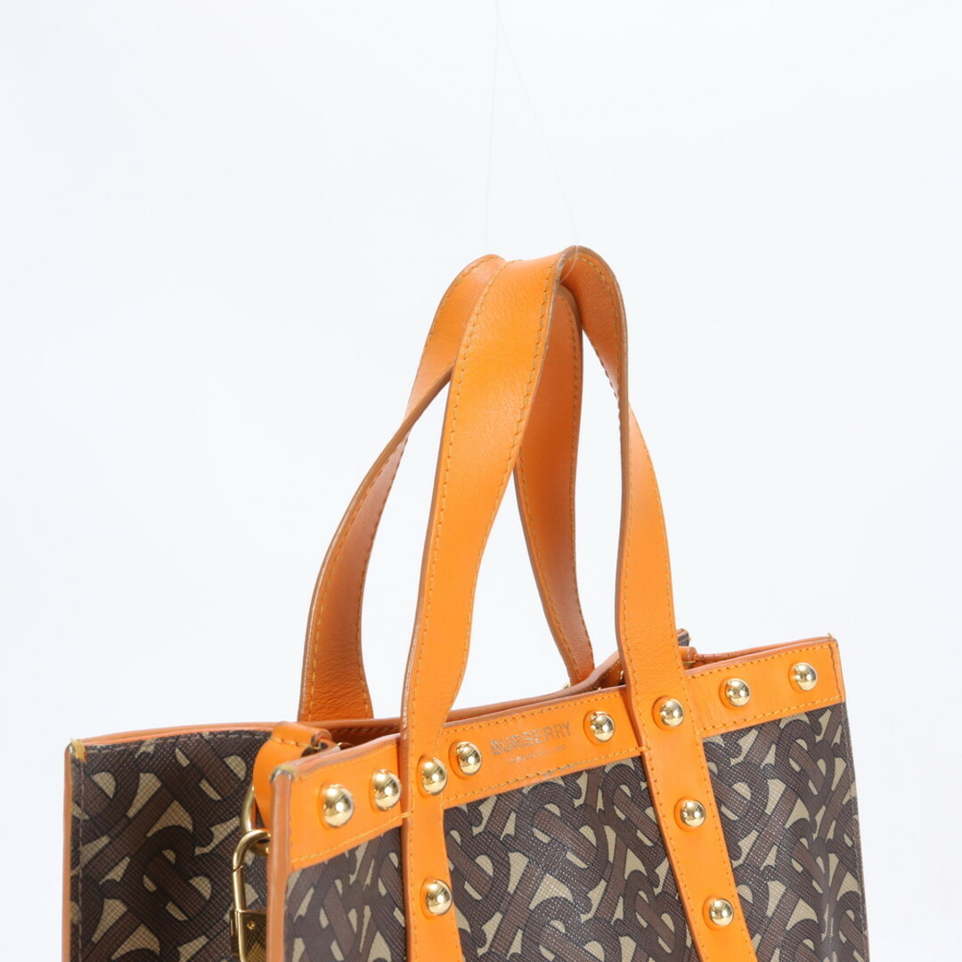 BURBERRY - バーバリー TB モノグラム ゴールド スタッズ レザー BURBERRY - バーバリー TB モノグラム ゴールド スタッズ レザー