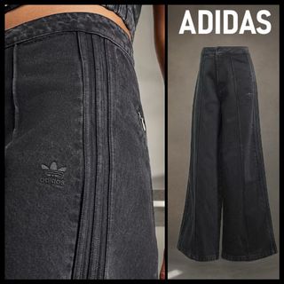 adidas - adidas ルーズデニム パンツ 海外限定 ブラック L adidas - adidas ルーズデニム パンツ 海外限定 ブラック L
