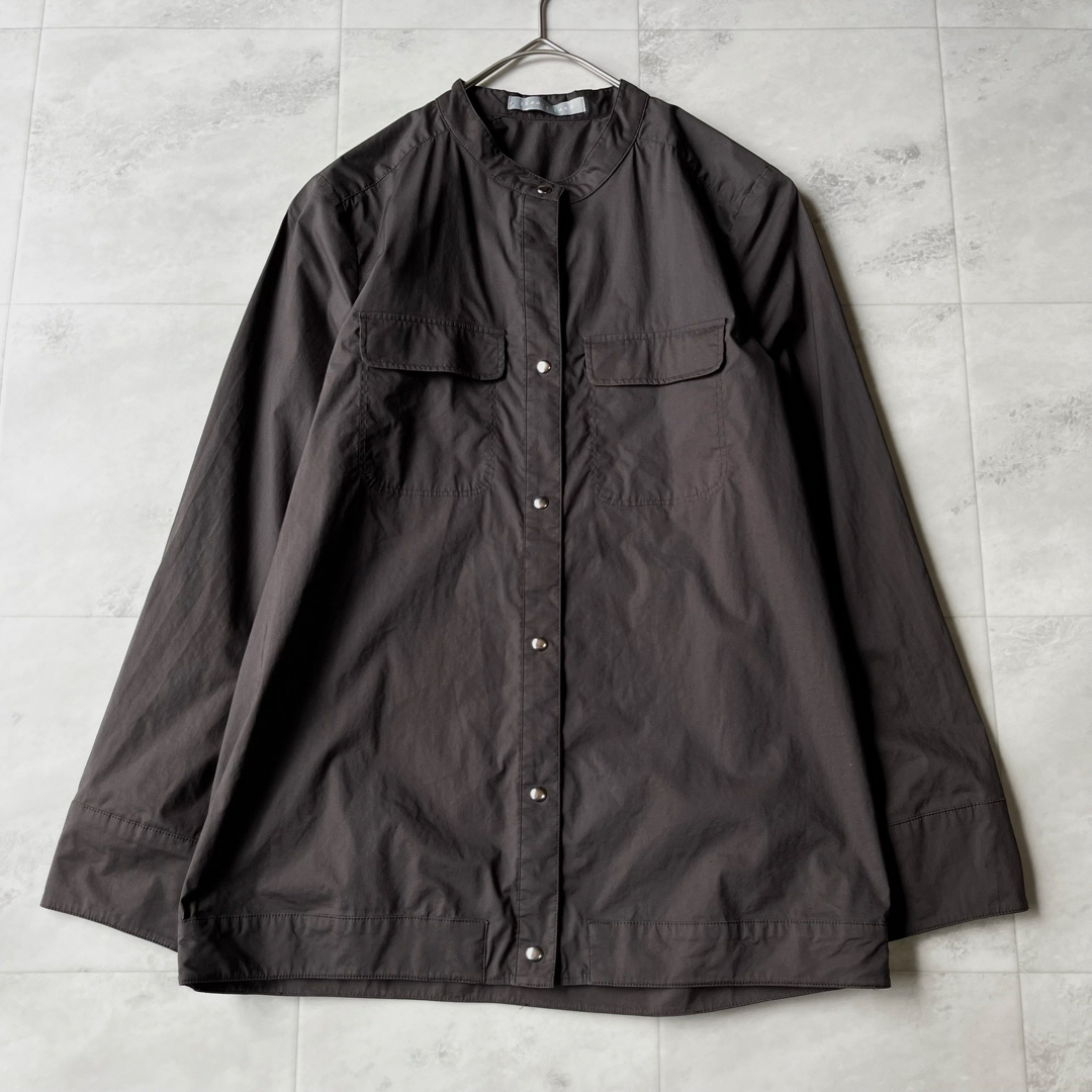 Theory luxe - 【美品】Theory luxe バンドカラー 長袖シャツ Theory luxe - 【美品】Theory luxe バンドカラー 長袖シャツ