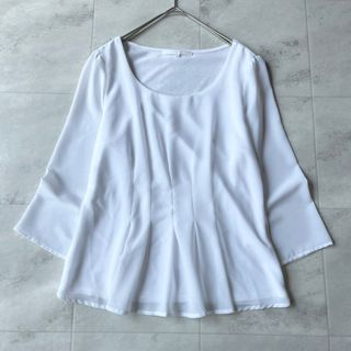 ANAYI - ANAYI アナイ ラミーコットンローン袖刺繍ブラウス 38の ANAYI - ANAYI アナイ ラミーコットンローン袖刺繍ブラウス 38の