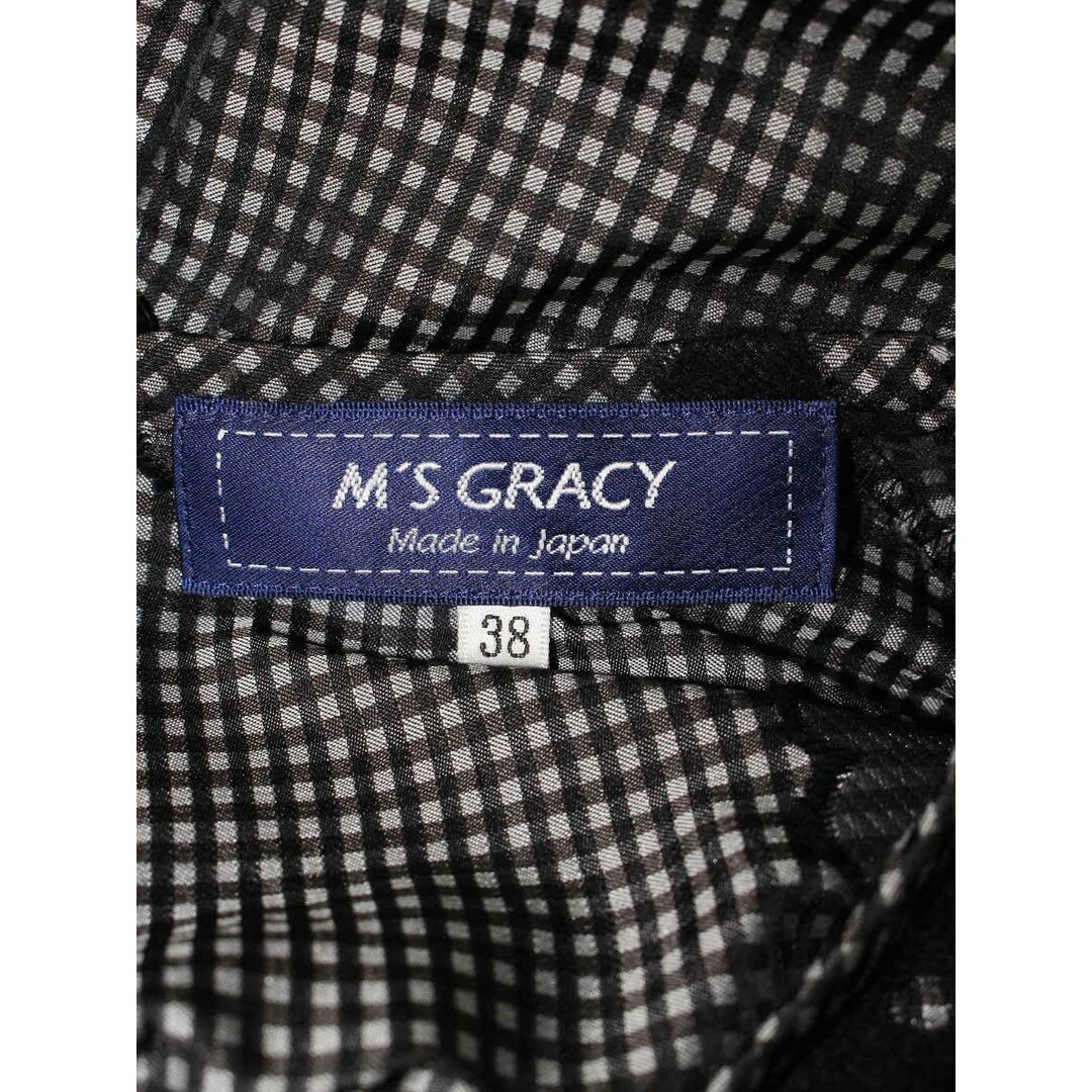 M'S GRACY - エムズグレイシー ギンガムチェックxお花柄ブラウス M'S GRACY - エムズグレイシー ギンガムチェックxお花柄ブラウス