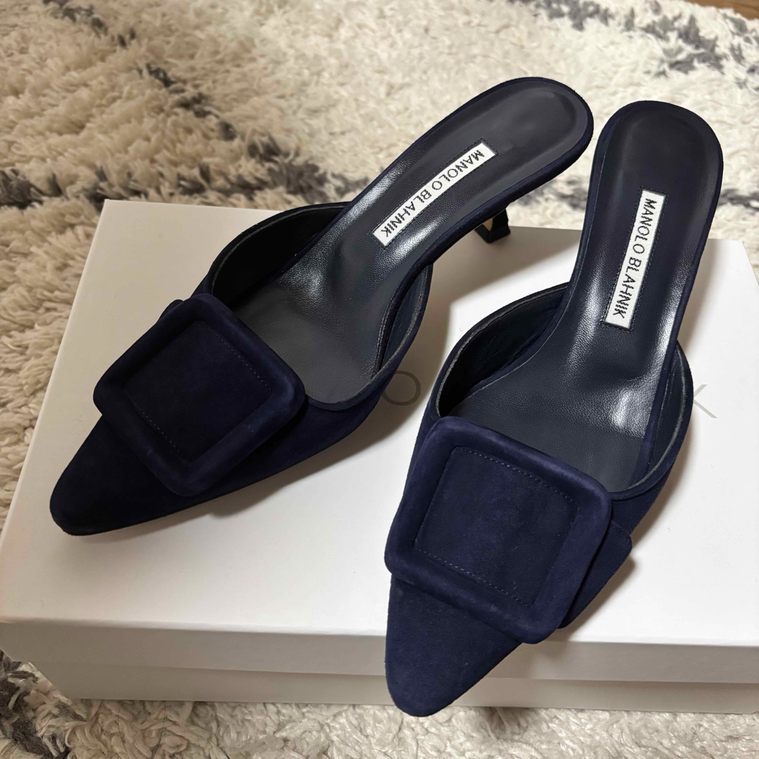 MANOLO BLAHNIK - 【美品】マノロブラニク メイセール ミュール MANOLO BLAHNIK - 【美品】マノロブラニク メイセール ミュール