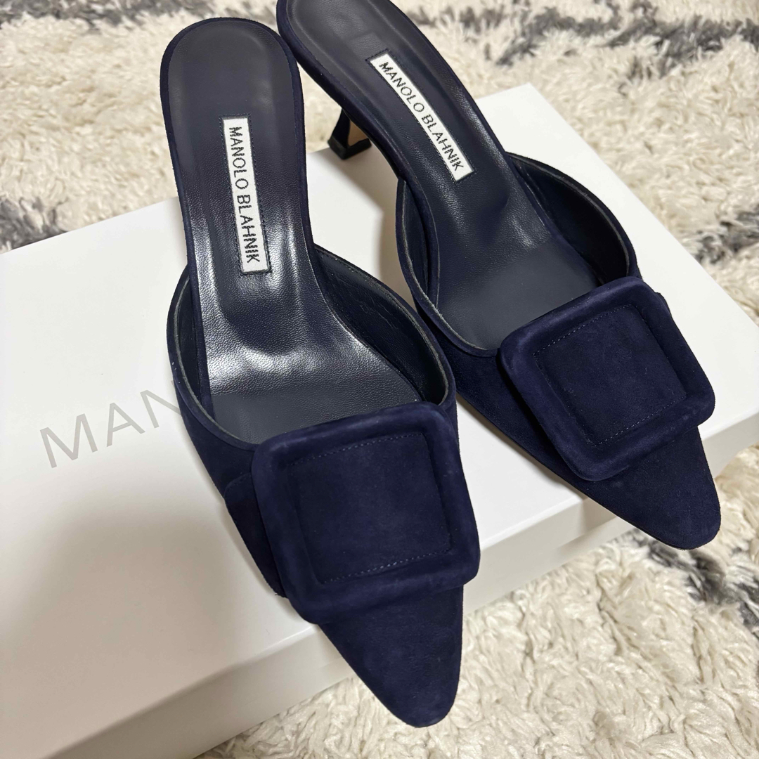 MANOLO BLAHNIK - 【美品】マノロブラニク メイセール ミュール MANOLO BLAHNIK - 【美品】マノロブラニク メイセール ミュール