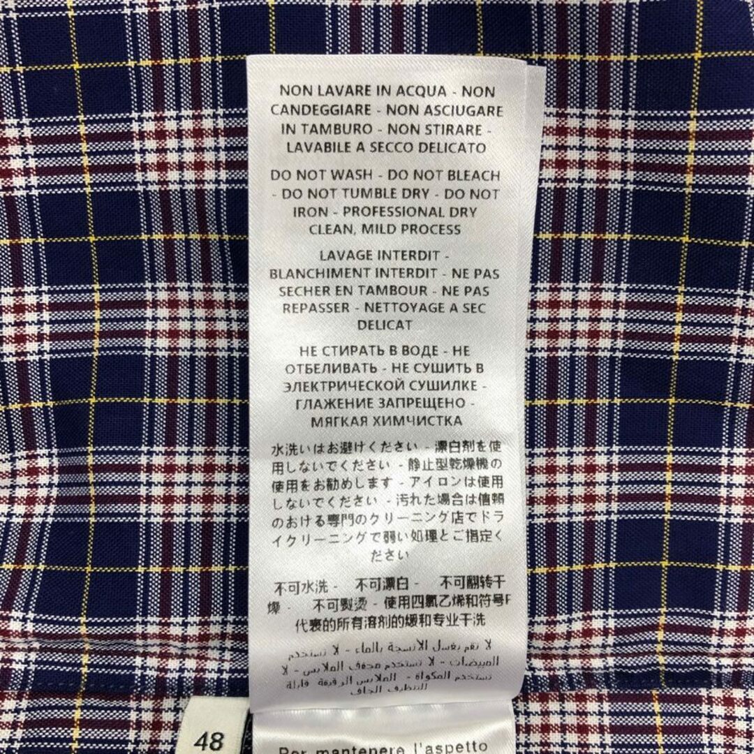 GUCCI - グッチ 18SS 半袖シャツ チェック メンズ 48 ネイビー GUCCI - グッチ 18SS 半袖シャツ チェック メンズ 48 ネイビー