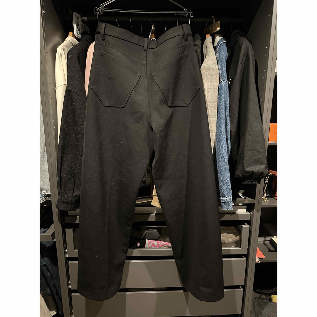 BALENCIAGA - BALENCIAGA UNIFIT ブラックスラックス ワイドの BALENCIAGA - BALENCIAGA UNIFIT ブラックスラックス ワイドの