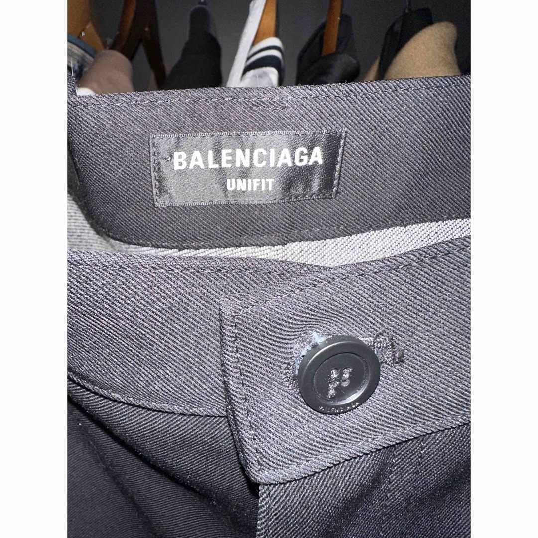 BALENCIAGA - BALENCIAGA UNIFIT ブラックスラックス ワイドの BALENCIAGA - BALENCIAGA UNIFIT ブラックスラックス ワイドの