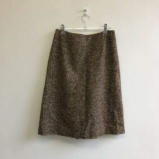 【ESCADA】エスカーダ　茶色系　３８　スカート　無地　シンプル　ボトムス　Aライン(その他)