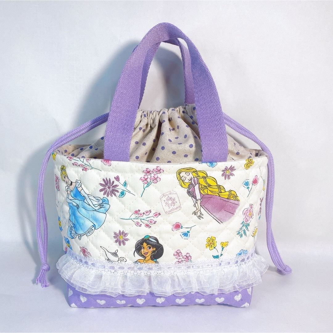 Disney(ディズニー)のディズニープリンセス お弁当袋 ランチボックス キッズ/ベビー/マタニティのこども用バッグ(ランチボックス巾着)の商品写真