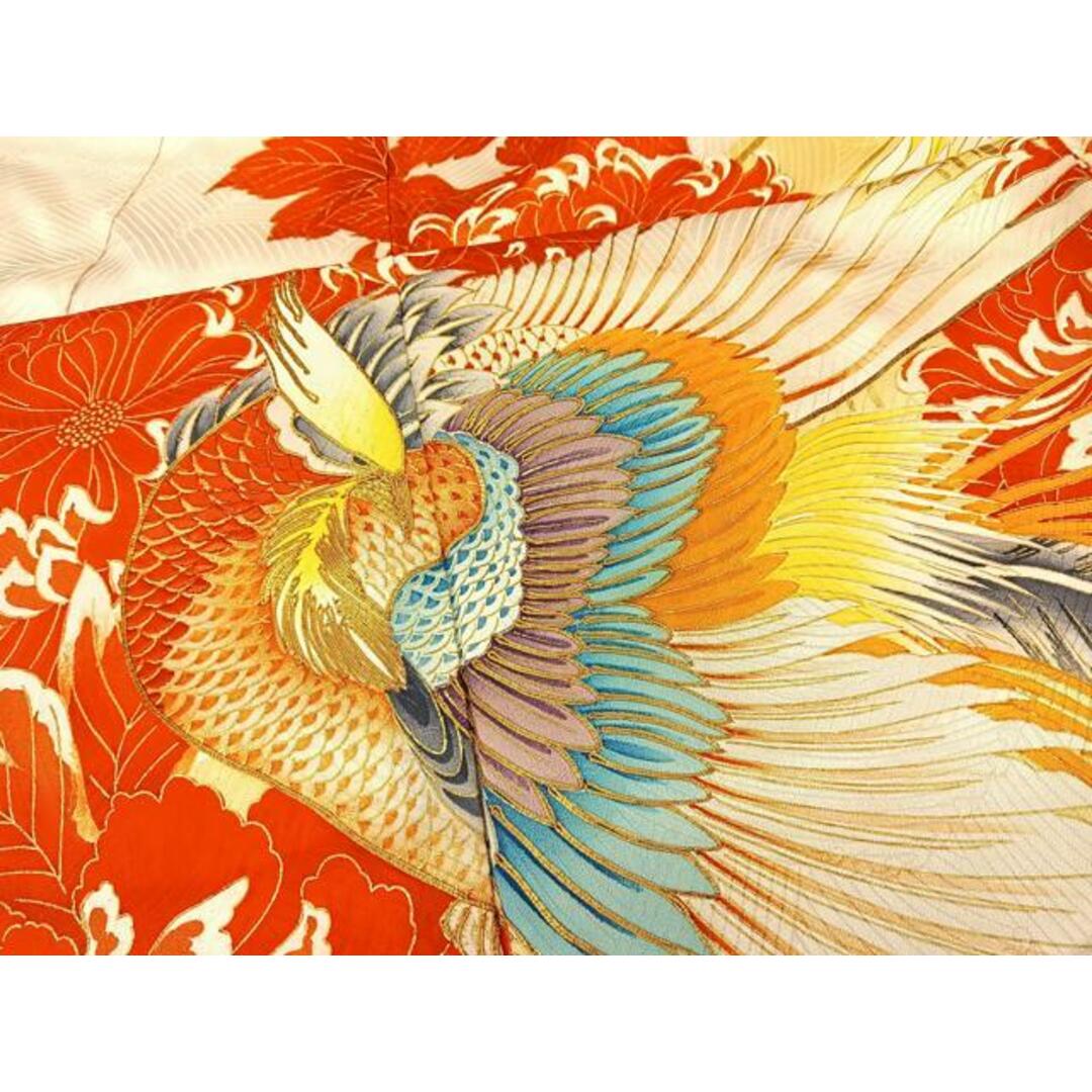 平和屋着物□豪華振袖 駒刺繍 尾長鳥花文 金彩 正絹 逸品 平和屋着物□豪華振袖 駒刺繍 尾長鳥花文 金彩 正絹 逸品