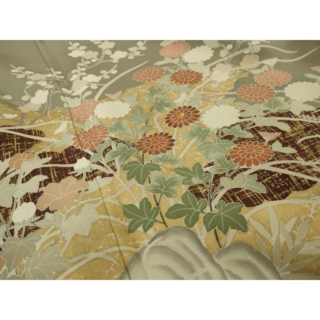 平和屋着物□訪問着 刺繍 草花文 金糸 金彩 正絹 逸品 平和屋着物□訪問着 刺繍 草花文 金糸 金彩 正絹 逸品
