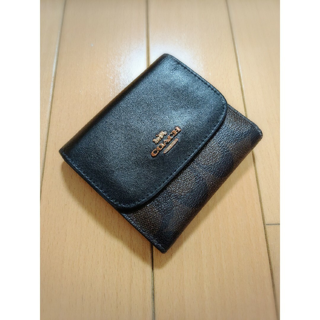 COACH - COACH コーチ シグネチャー キャンバス コンパクト財布 COACH - COACH コーチ シグネチャー キャンバス コンパクト財布