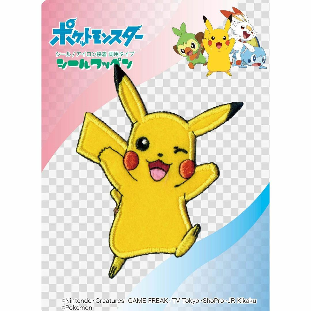稲垣服飾 ポケットモンスター ポケモンシールビックワッペン ピカチュウ シールア ハンドメイドの素材/材料(その他)の商品写真