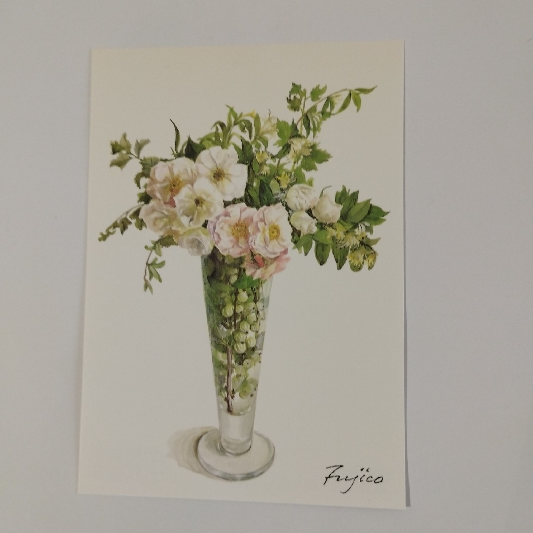 挿花水彩画のポストカード 4枚 / 橋本 不二子 画/美品の通販 by 挿花水彩画のポストカード 4枚 / 橋本 不二子 画/美品の通販 by