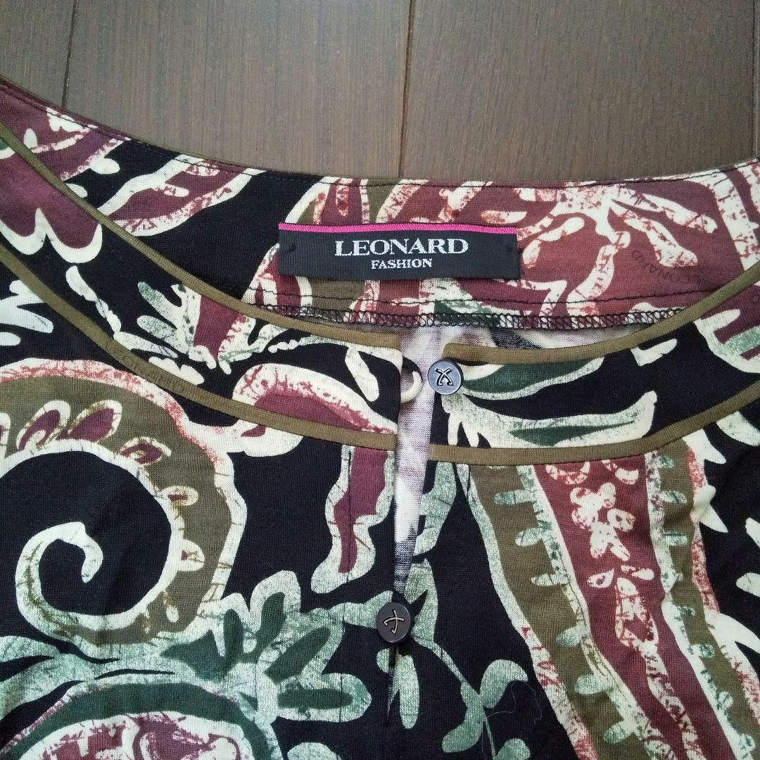 LEONARD - ky66 【超美品】 LEONARDFASHION 七分丈チュニック L LEONARD - ky66 【超美品】 LEONARDFASHION 七分丈チュニック L