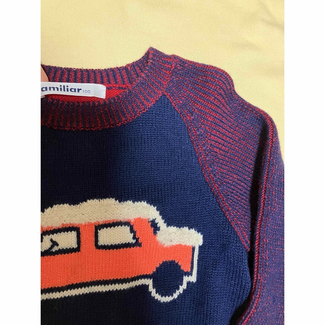 familiar - 未使用に近いファミリア 車セーターの通販 by familiar - 未使用に近いファミリア 車セーターの通販 by