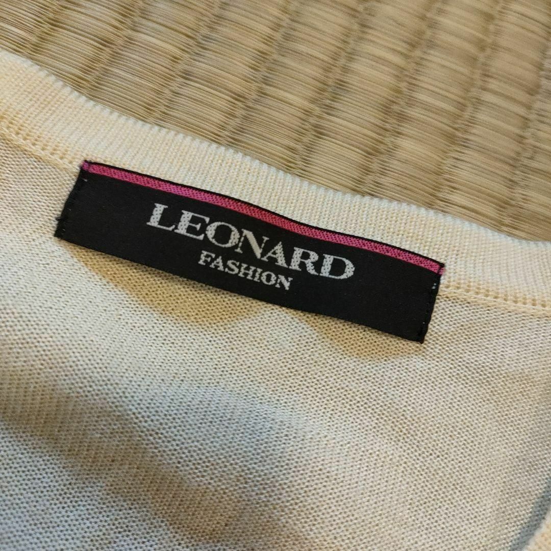 LEONARD - な2 美品 レオナール カシミア シルク 花柄 長袖 LEONARD - な2 美品 レオナール カシミア シルク 花柄 長袖