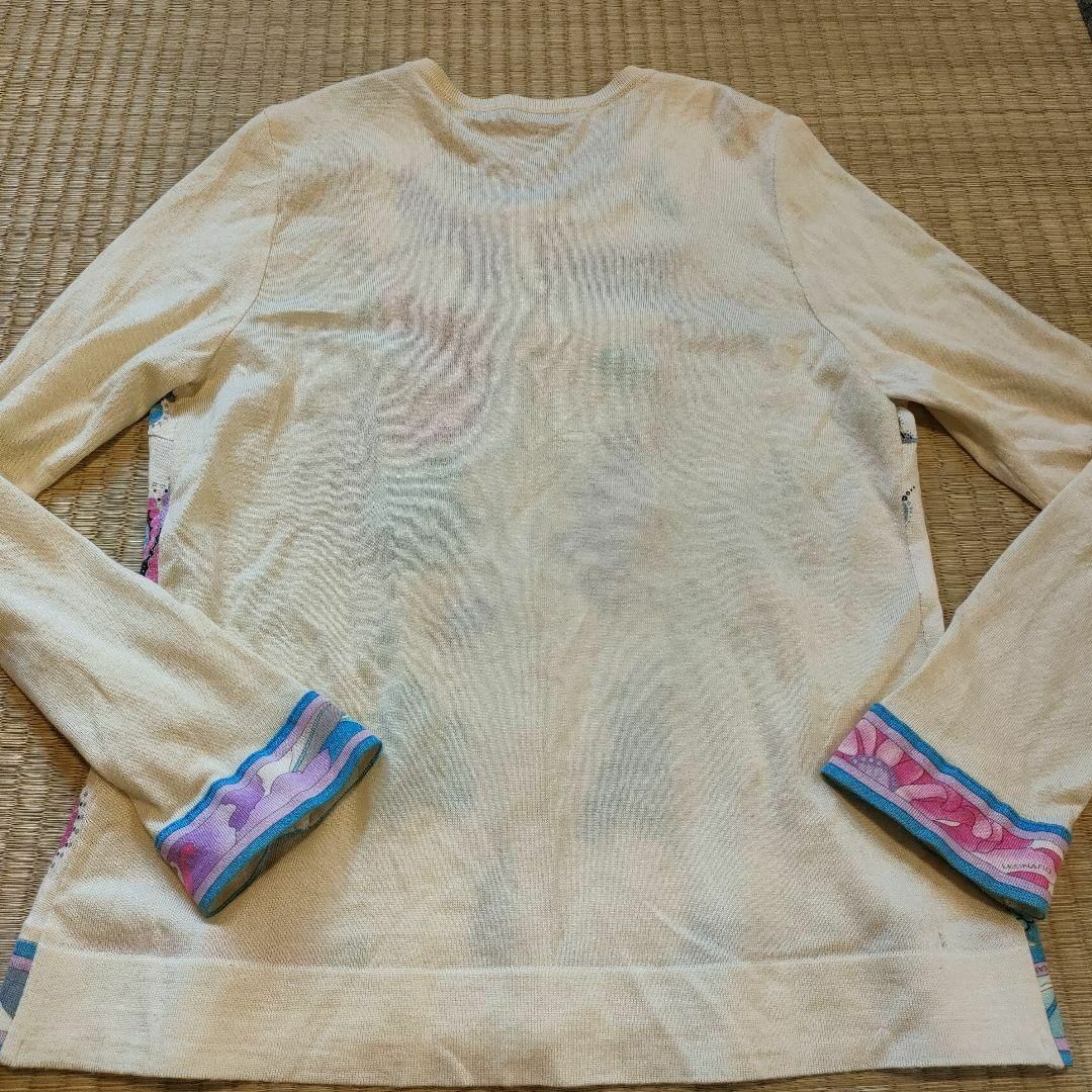 LEONARD - な2 美品 レオナール カシミア シルク 花柄 長袖 LEONARD - な2 美品 レオナール カシミア シルク 花柄 長袖