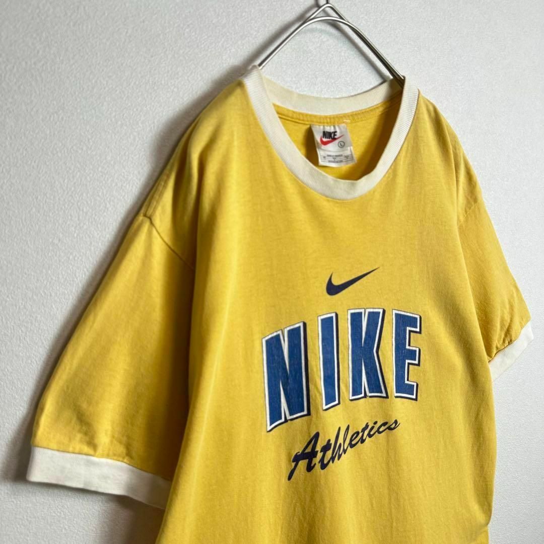 NIKE - NIKEリンガーTシャツ 半袖 Lサイズ センターロゴ NIKE - NIKEリンガーTシャツ 半袖 Lサイズ センターロゴ
