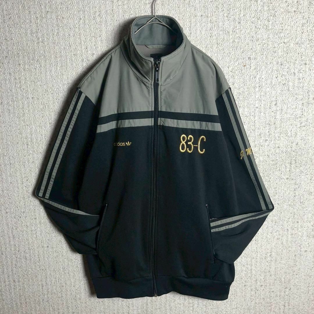 adidas - adidasジャージ 生地切替 ナイロン 83-C バイカラー adidas - adidasジャージ 生地切替 ナイロン 83-C バイカラー