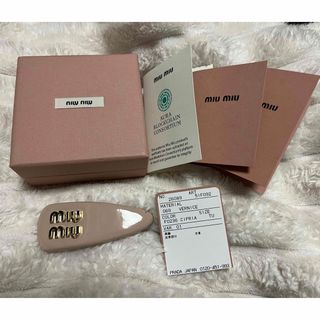 MIU MIU - miumiu ギンガムチェック ウール ヘアクリップの通販 MIU MIU - miumiu ギンガムチェック ウール ヘアクリップの通販