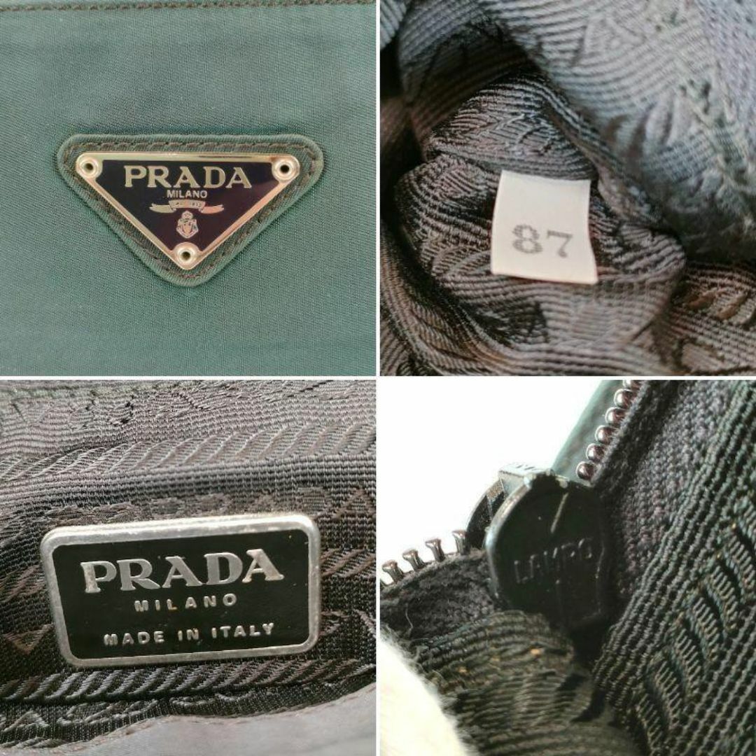PRADA - 美品 PRADA プラダ トートバッグ ナイロン グリーン 緑 PRADA - 美品 PRADA プラダ トートバッグ ナイロン グリーン 緑