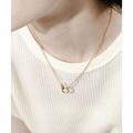 【GLD】ステンレストップダブルチェーンネックレス