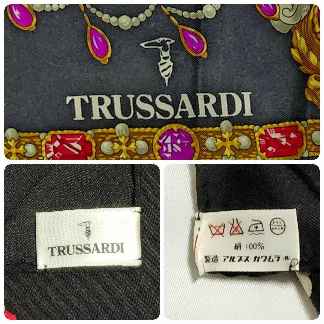 Trussardi - ☆TRUSSARDI☆ スカーフ 大判 時計 扇子 ビジュー Trussardi - ☆TRUSSARDI☆ スカーフ 大判 時計 扇子 ビジュー