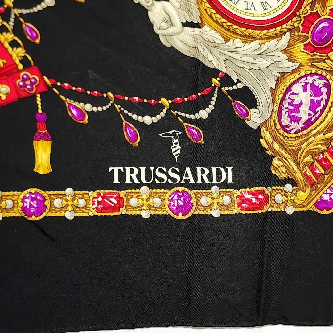 Trussardi - ☆TRUSSARDI☆ スカーフ 大判 時計 扇子 ビジュー Trussardi - ☆TRUSSARDI☆ スカーフ 大判 時計 扇子 ビジュー