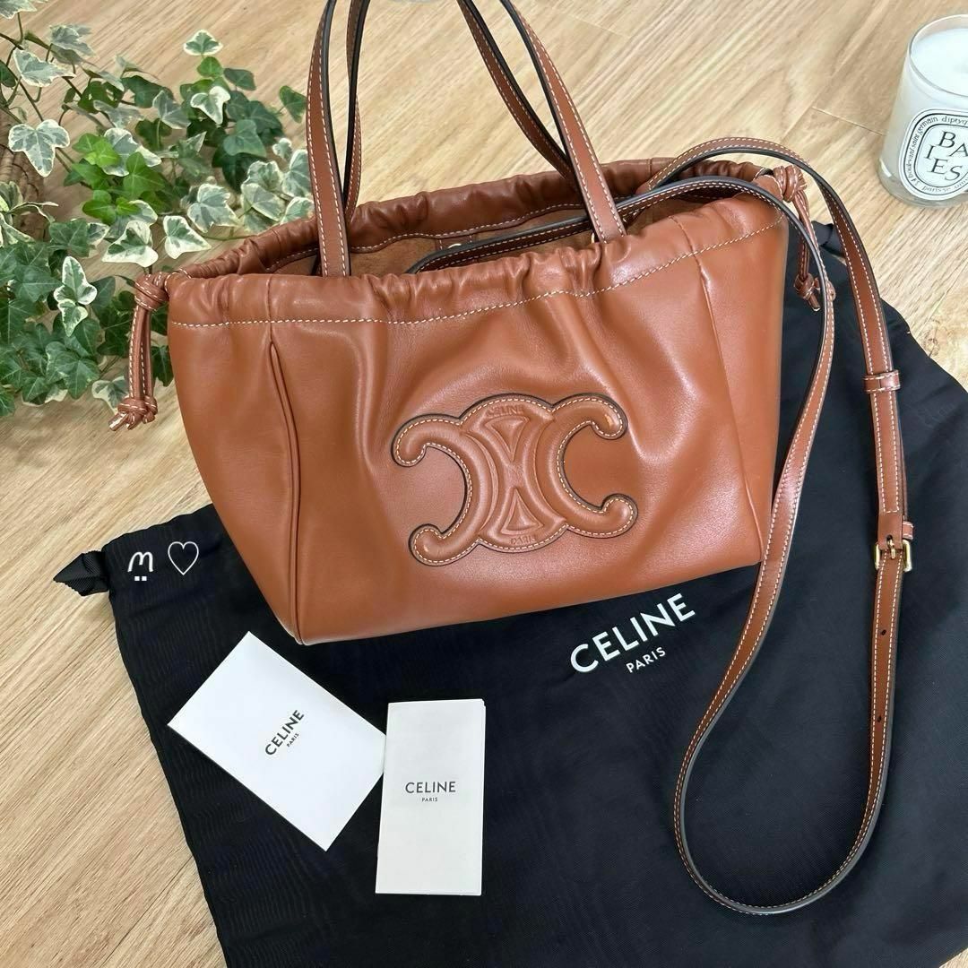 CELINE - CELINE セリーヌ スモールカバドローストリングキュイ CELINE - CELINE セリーヌ スモールカバドローストリングキュイ