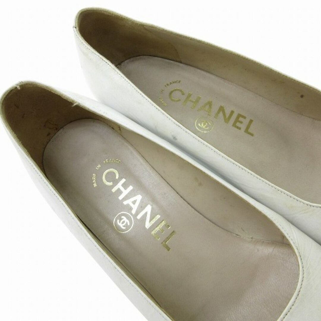CHANEL - シャネル CHANEL バイカラー レザー パンプス 約23.5 CHANEL - シャネル CHANEL バイカラー レザー パンプス 約23.5